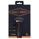 King C.Gillette Style Master Kit Regolabarba, Rasoio Elettrico Uomo + 3 Pettini